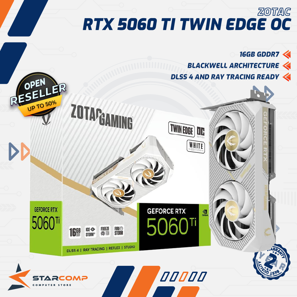 ZOTAC GAMING GeForce RTX 5060 Ti Twin Edge OC White 16GB VGA 5060TI