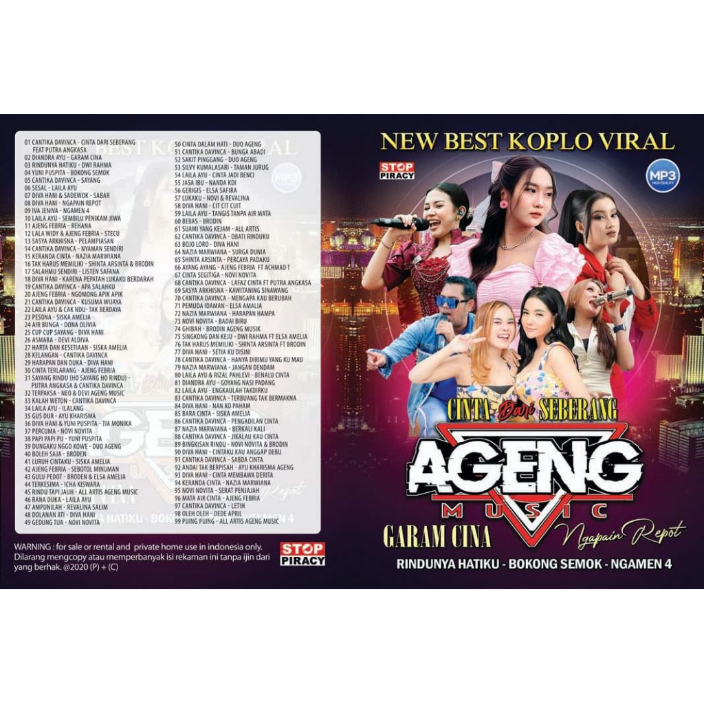 KASET VCD DVD MP3 AGENG MUSIC CINTA DARI SEBERANG/DAFABISNIS