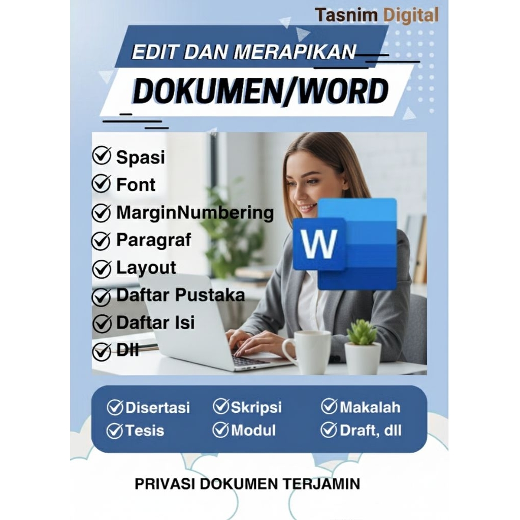 Jasa Pembuatan/edit Dokumen (Artikel, Skripsi, Proposal dll)