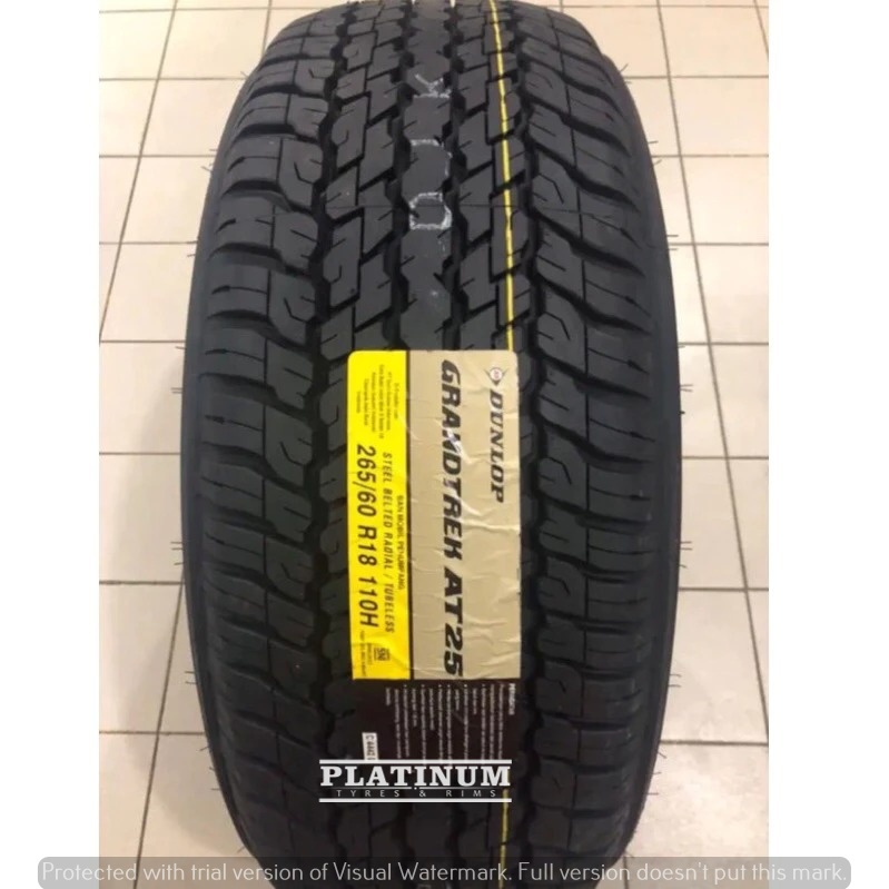 BAN MOBIL STD PAJERO FORTUNER DUNLOP GRANDTEX AT25 265 60 R18 II 265/60 R18 DUNLOP
