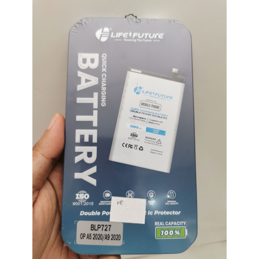 Baterai Oppo A5/A9 2020 BLP727 Life Future, Double IC Power