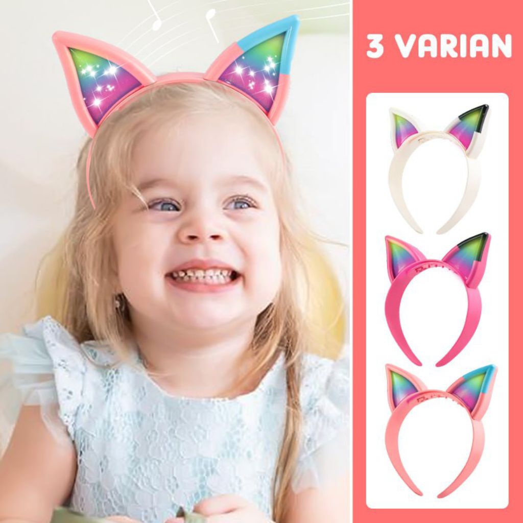 Bando LED Kelinci Kucing Bando Anak Lampu Suara