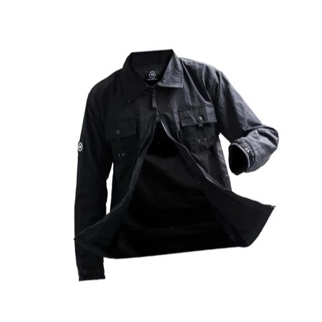 TERBARU TROUBLEMAKER OVERSHIRT JACKET CONNOISSEUR BLACK OVERSHIRT OUTWEAR