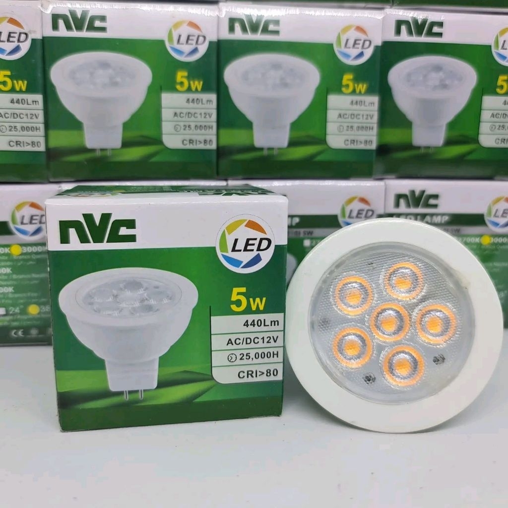 Lampu MR16 Led 5W 12V Warm White 3000K NVC