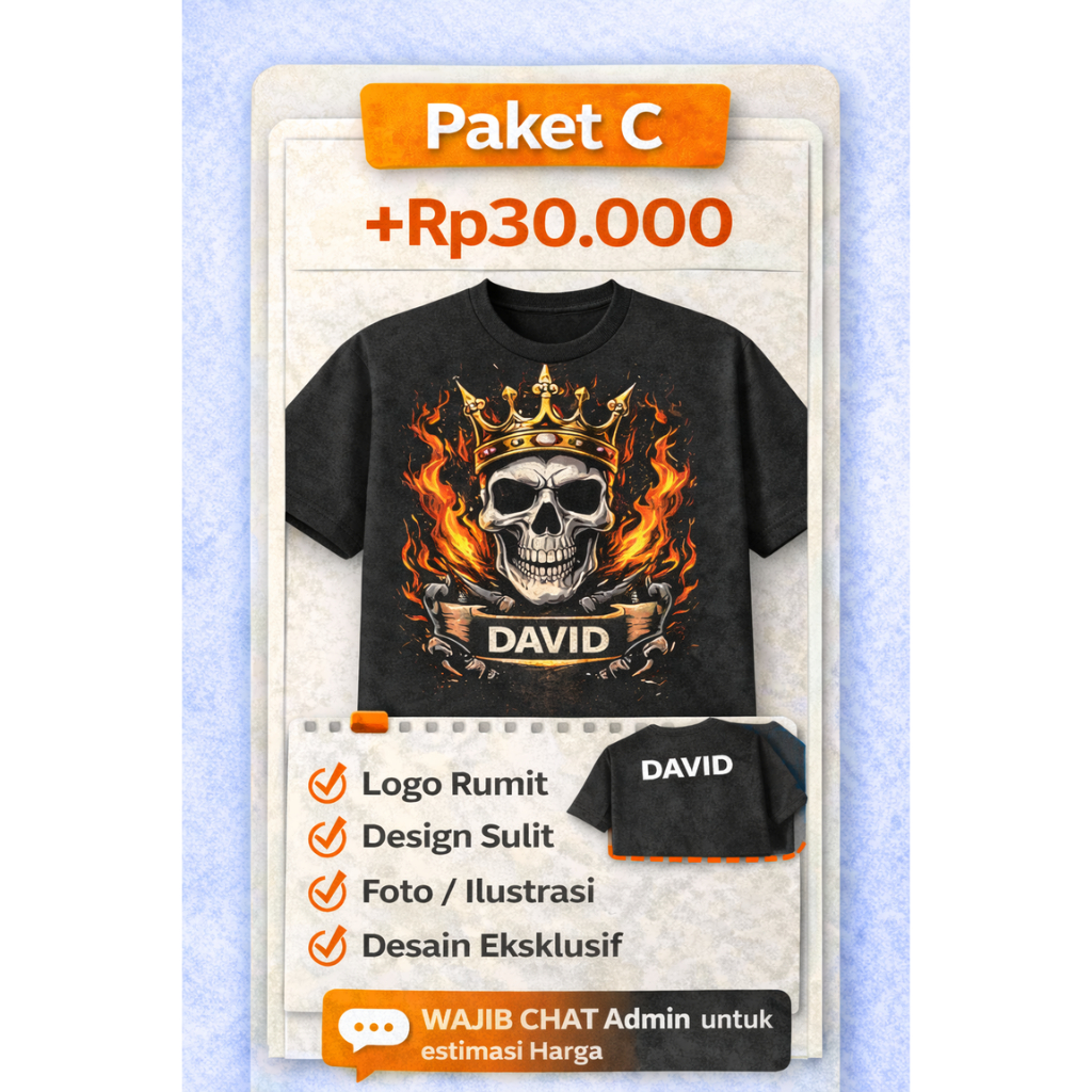 Bikin Kaos Desain Sendiri Bisa Request Desain Eksklusif, foto ilustrasi, design sulit dan logo rumit