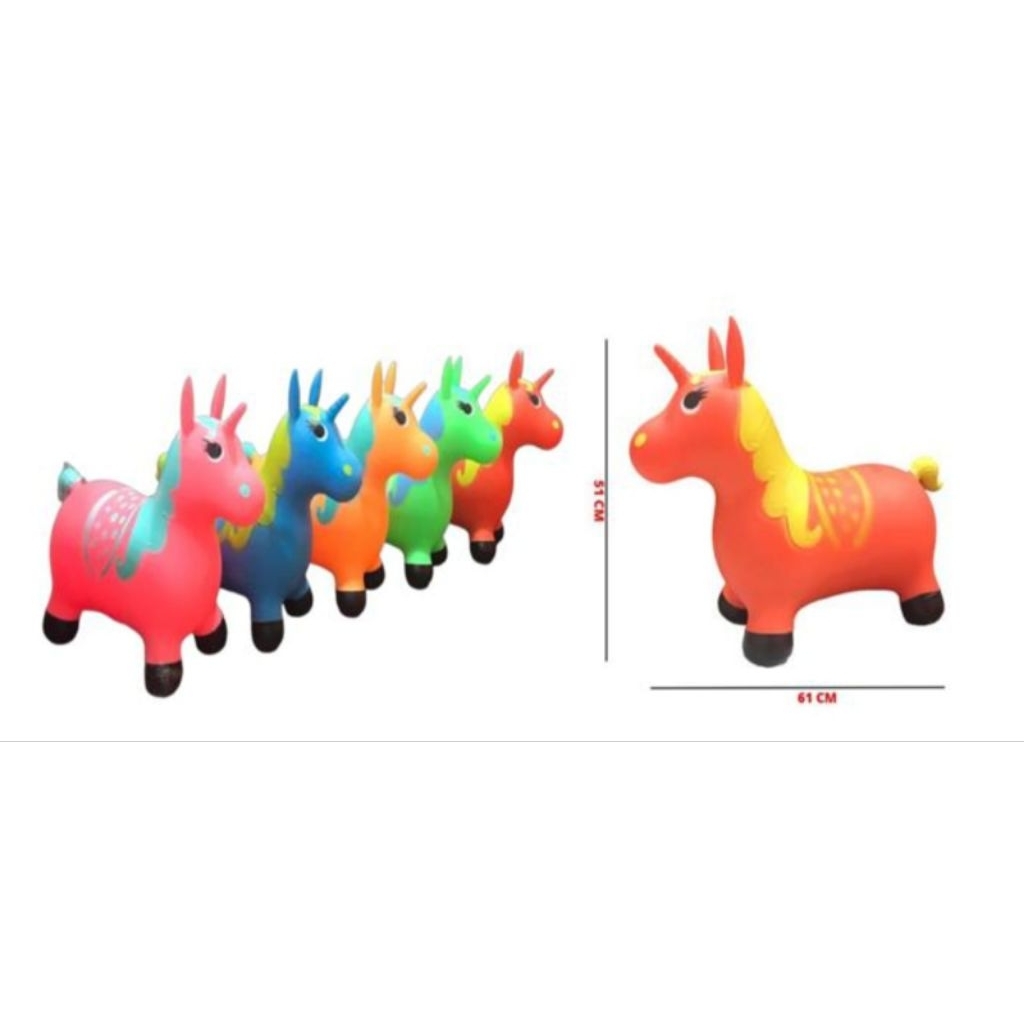 jumping animal karet unicorn