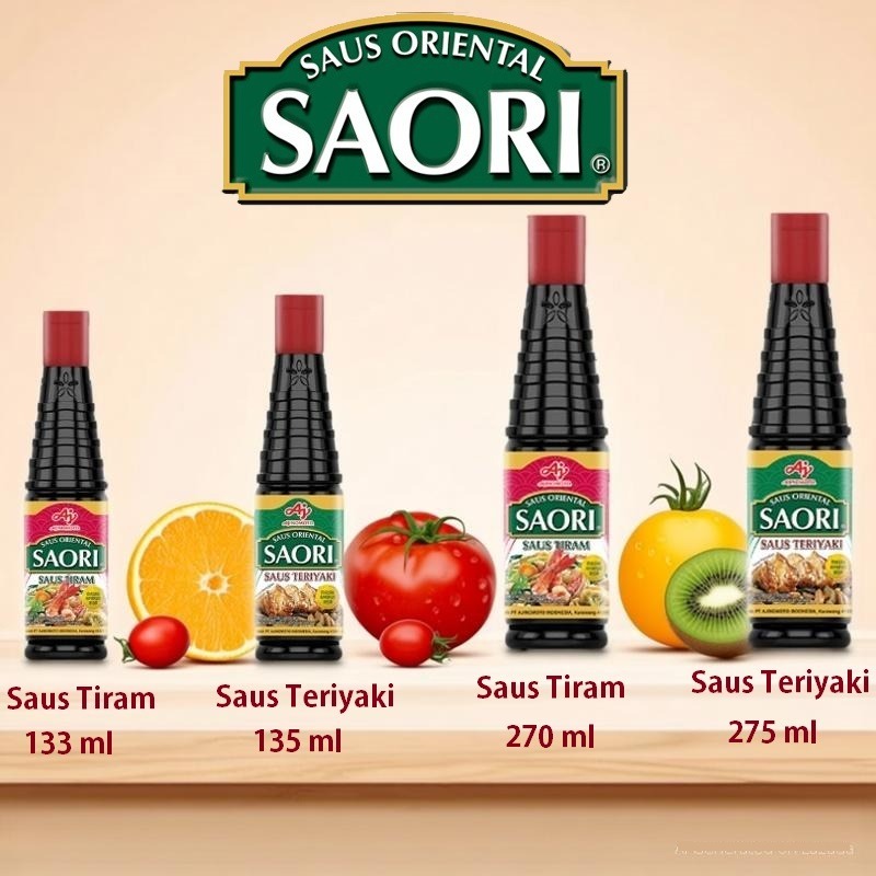 SAORI Saus Tiram / Teriyaki / Lada Hitam Botol Kecil Besar