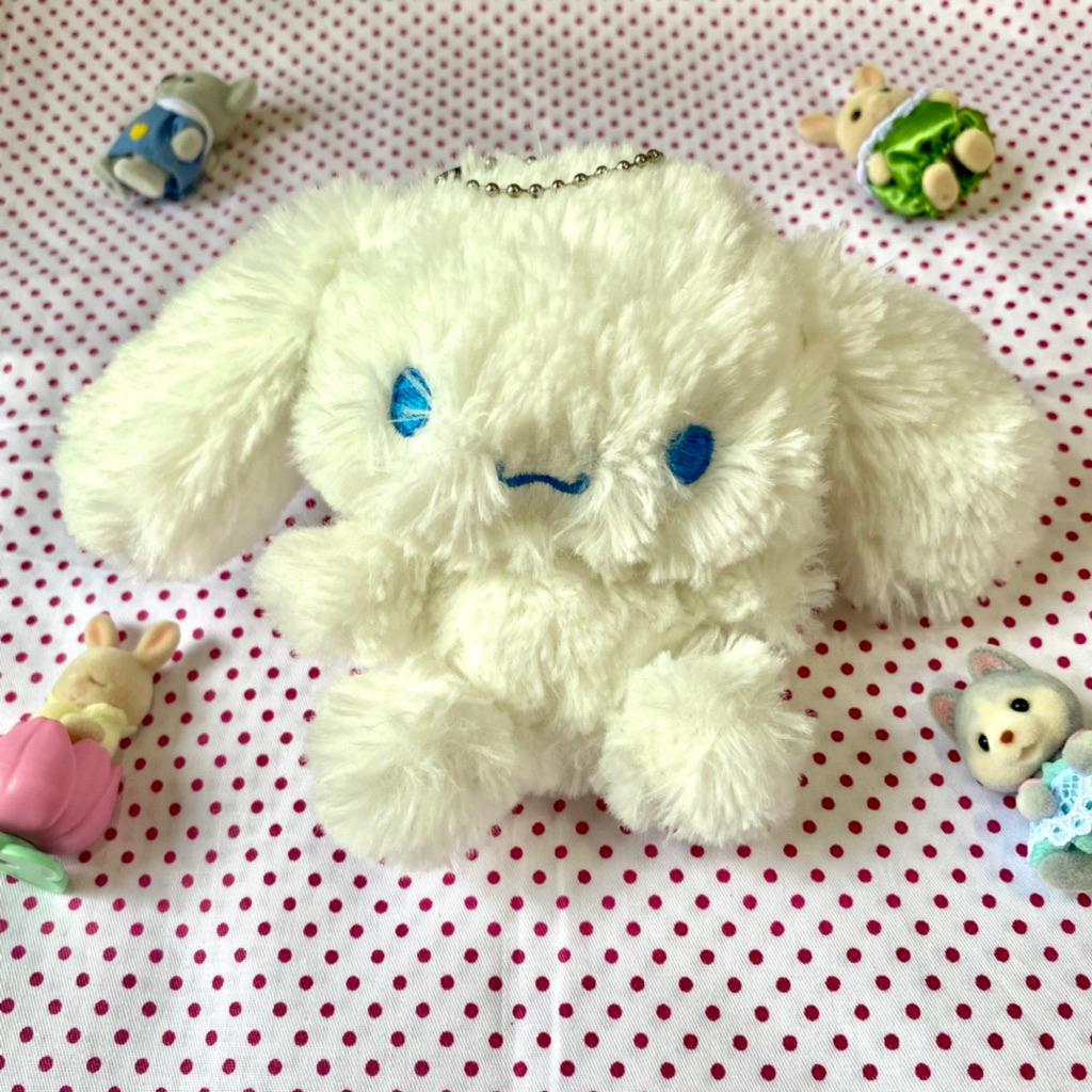 Cinnamoroll Sanrio Fluffy Bagcharm keychain plush gantungan boneka