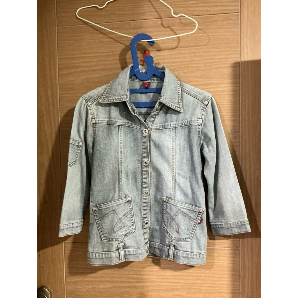 Preloved Jaket Jeans Ako Size S denim
