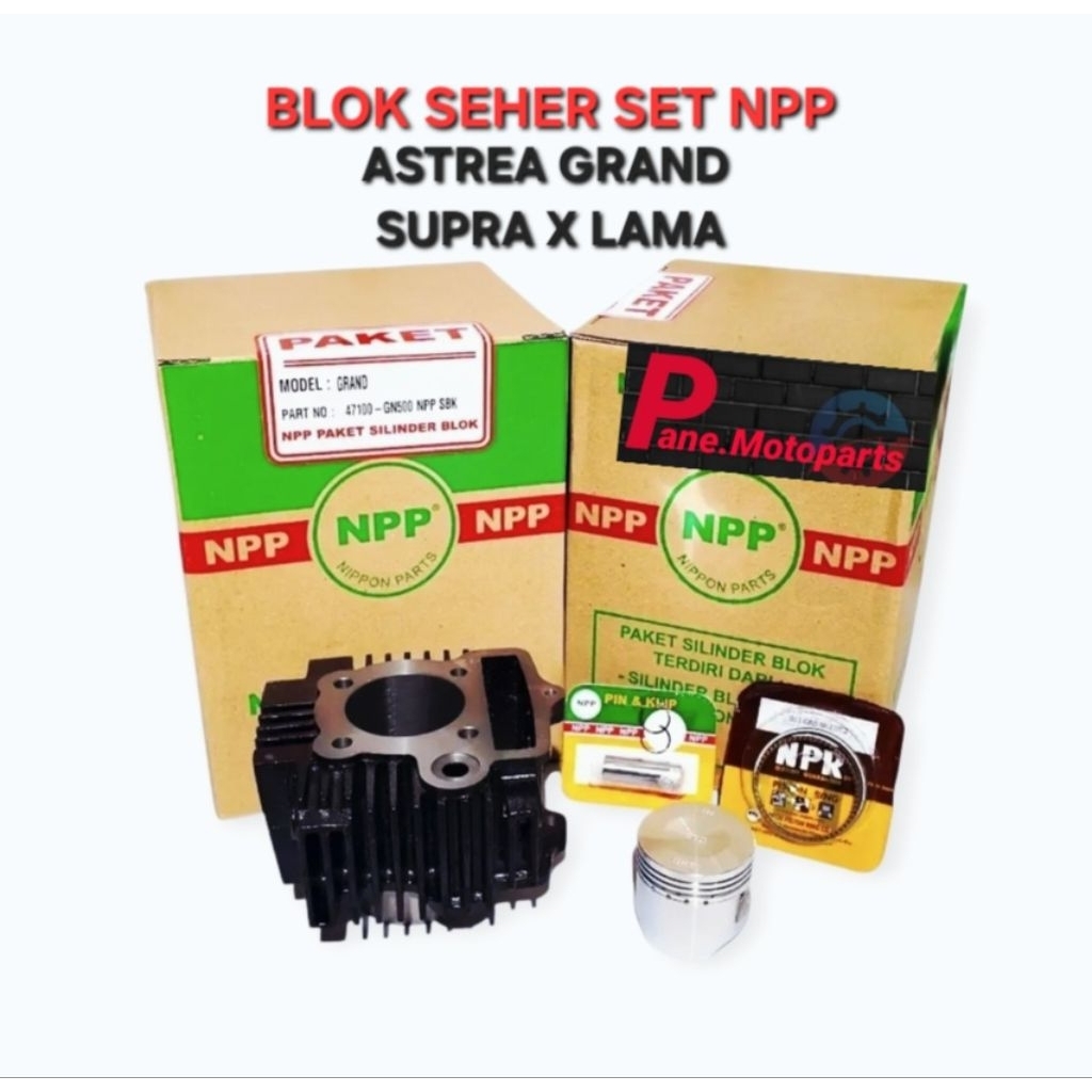 NPP BLOK SEHER SET CYLINDER SILINDER BLOK BORING ASTREA GRAND PRIMA SUPRA X LAMA 100 BEST QUALITY