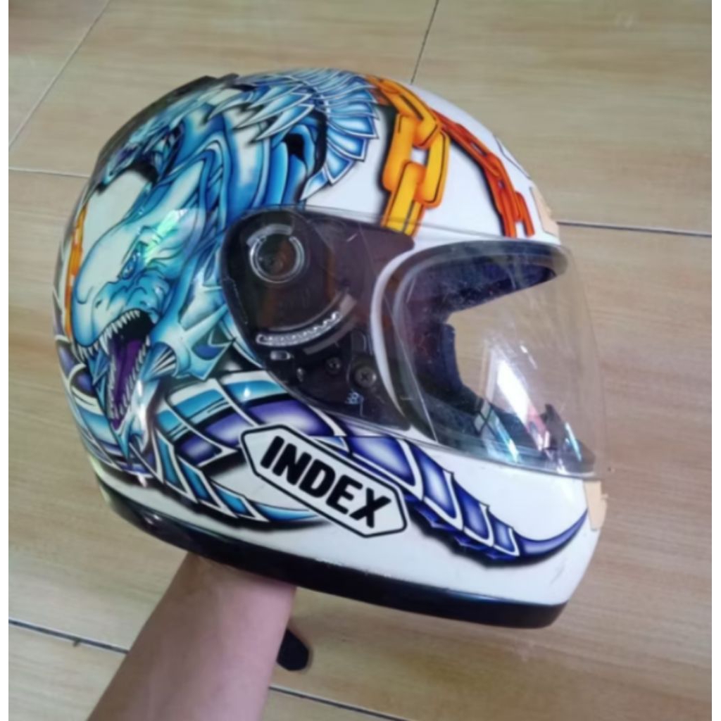 Helm index ORI Thailand seri 911-207 Motif Yu-gi-oh blue-eyes White Dragon