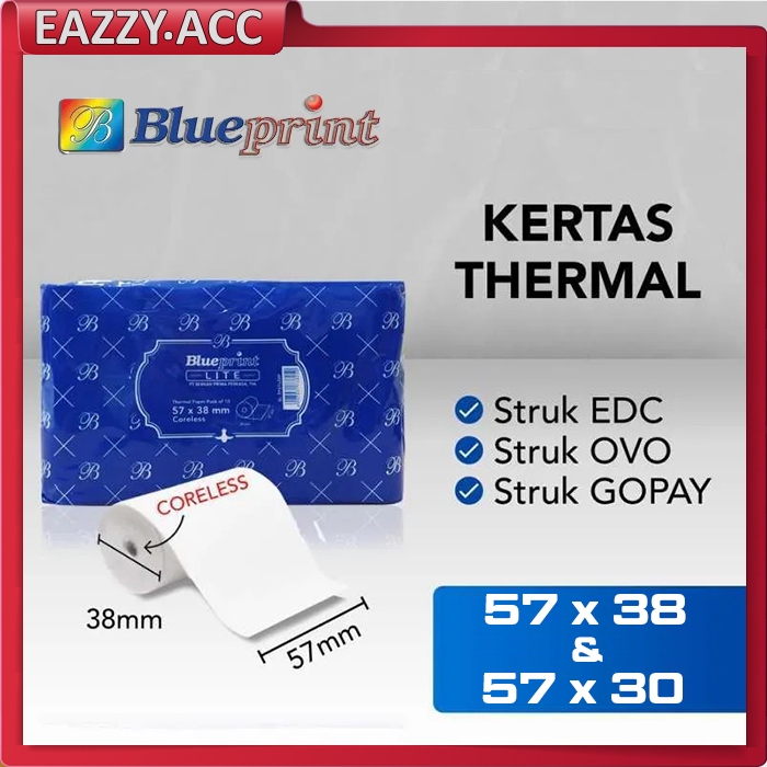 Kertas Thermal / Paper thermal lite Blueprint 57x30 | 57x38