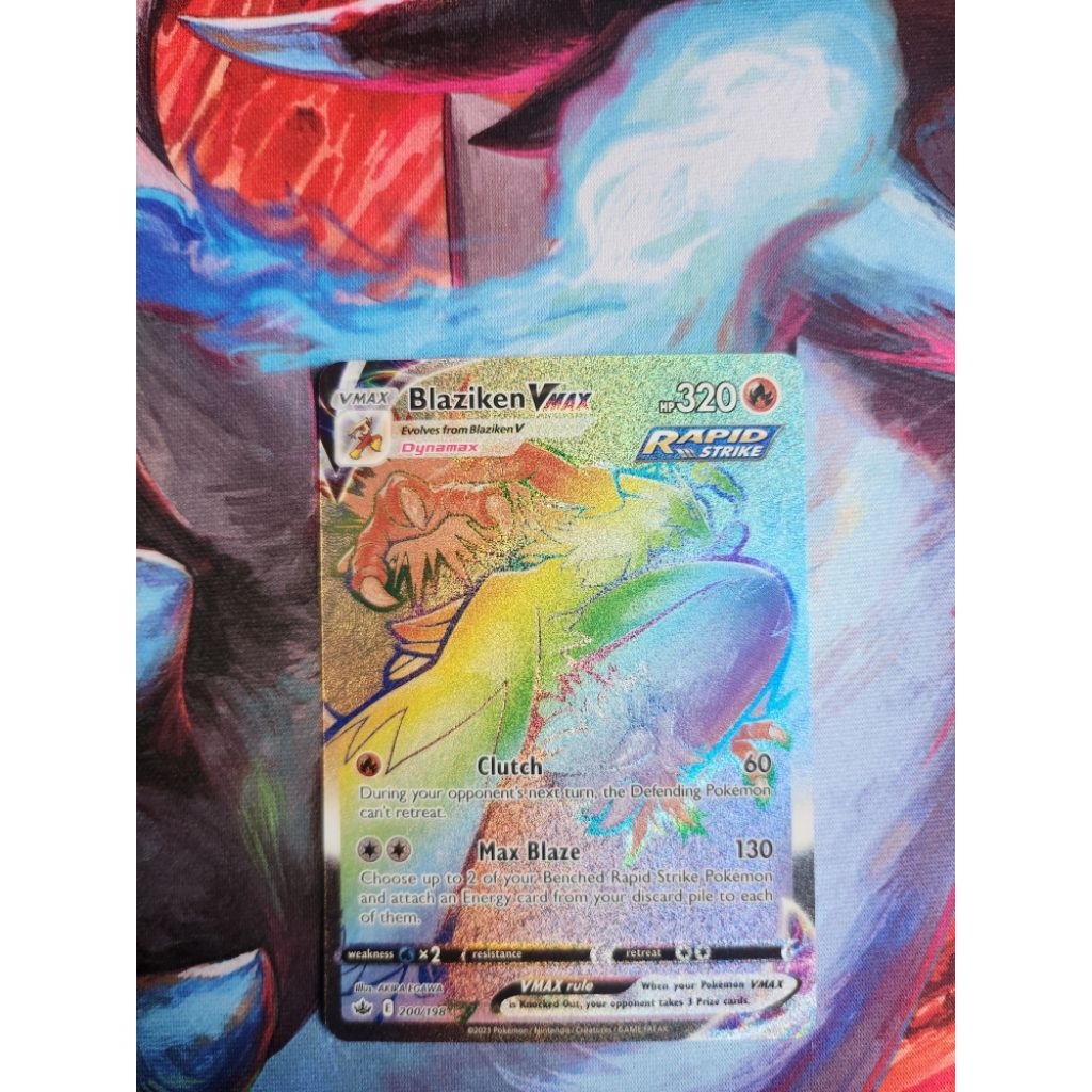 Kartu Blaziken Vmax Secret 200/198 English Pokemon TCG
