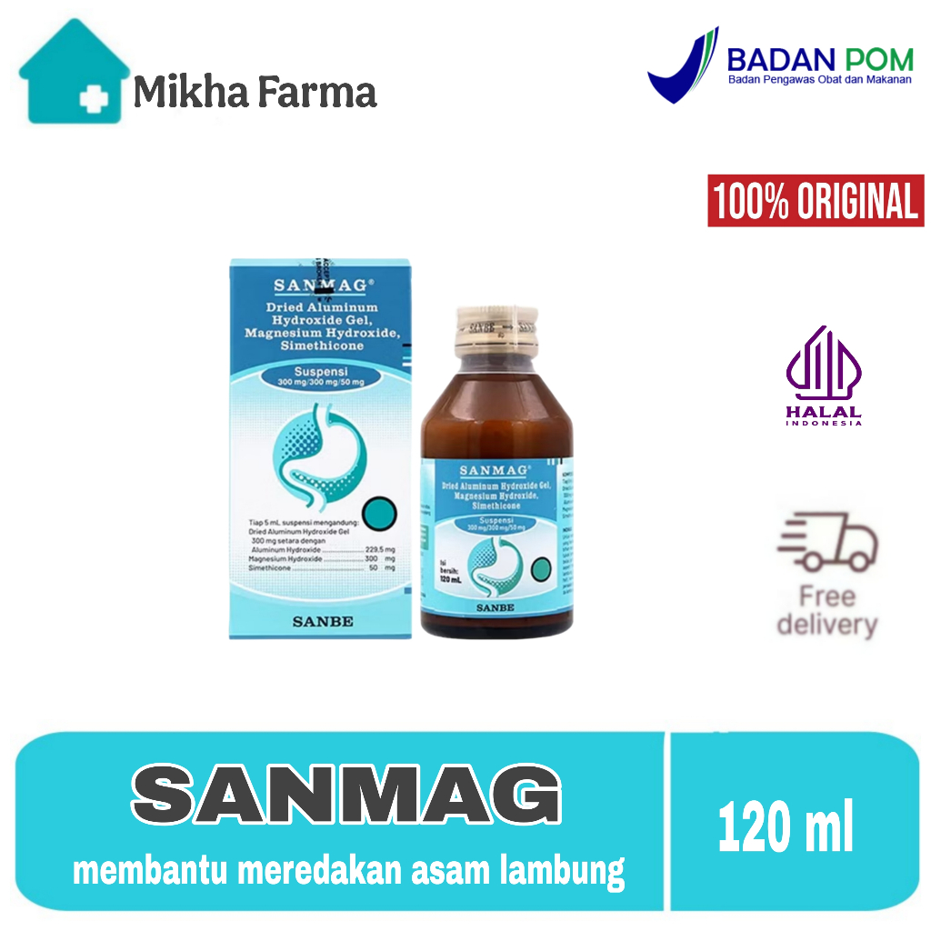 Sanmag Sirup 120ml - Obat Maag / Asam Lambung