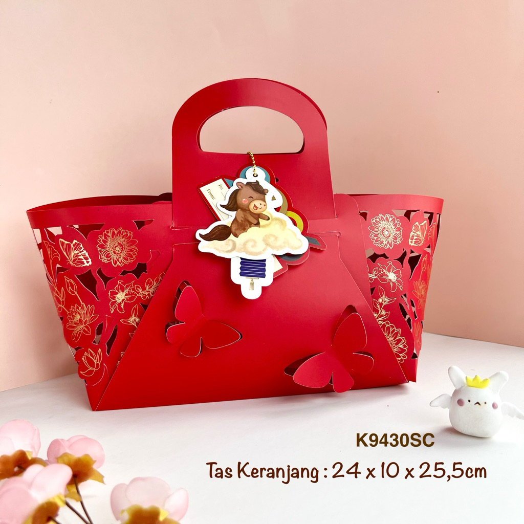 HP - Kotak Imlek Tas Keranjang Mooncake Premium K9430 dus Sincia Kue Basket Box Packaging K94