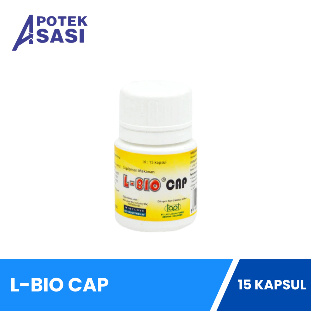 L-Bio Cap Botol Isi 15 Kapsul - Membantu Memelihara Kesehatan Pencernaan