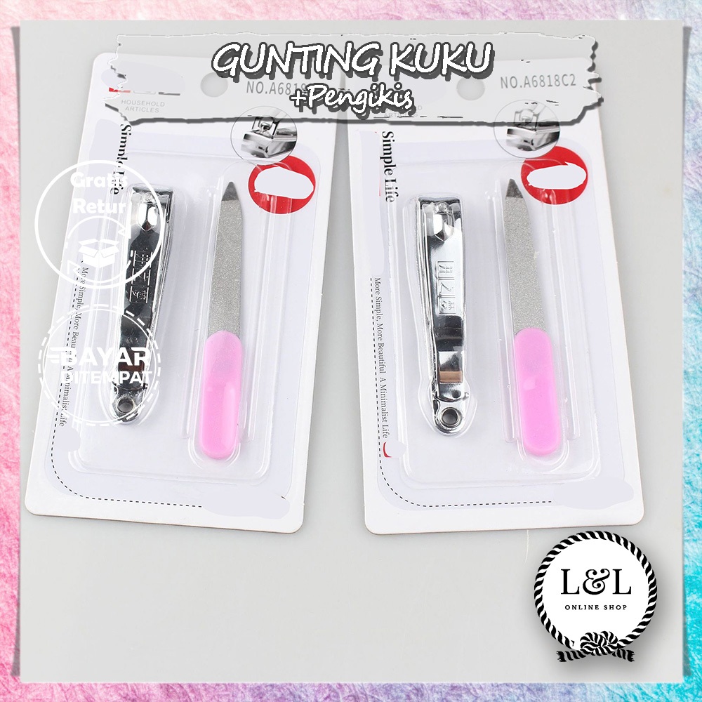 Gunting Kuku Set Lengkap Set Nail Care Praktis Stainless Steel Set Gunting Kuku Dan Pengikir Gunting