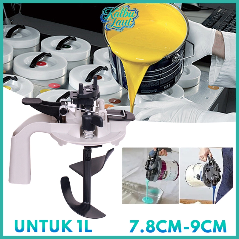 Mixing Lid 1L Tutup Tong Cat Pengaduk Manual Dengan Gear Stik Kuat Untuk Cat Mobil 7.8cm-9cm