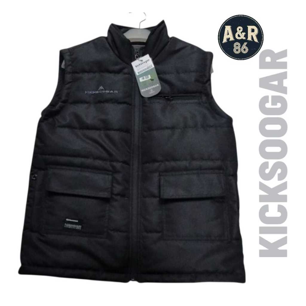 : KICKSOOGAR Rompi Puffer Pria Anti Angin - Vest Tebal Outdoor Motor Musim Dingin Waterproof