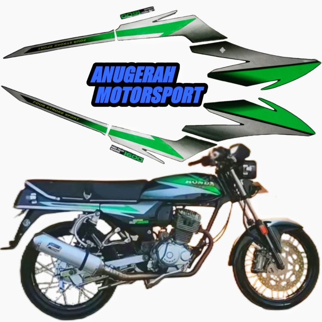 striping stiker lis GL PRO hijau silver 1996