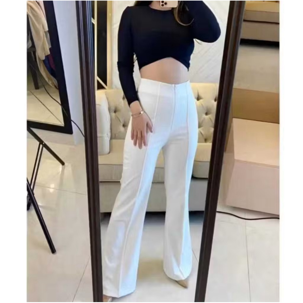 celana cutbray wanita scuba jumbo celana cutbray highwaist wanita