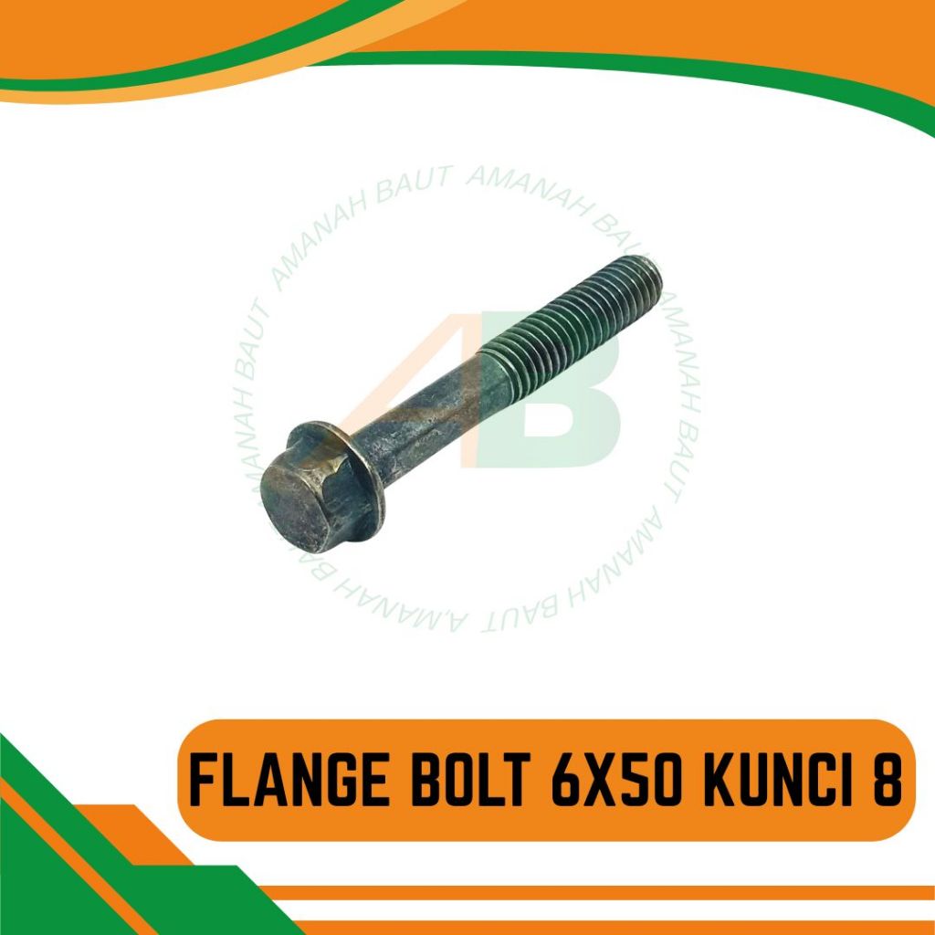 Baut Blok Cvt Flange Bolt M6x50 6mm Kunci 8 Drat 10 6x50 Hijau
