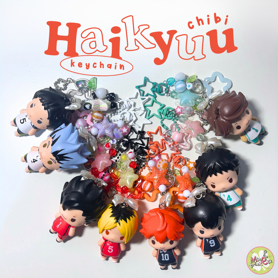 Chibi Haikyuu Keychain I Haikyuu Bagcharm I Gantungan Tas Anime Haikyuu