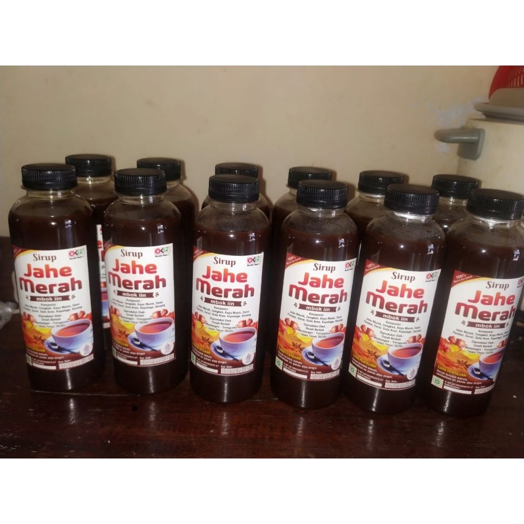 SIRUP JAHE MERAH GULA AREN ASLI TANPA BAHAN PENGAWET 250ML