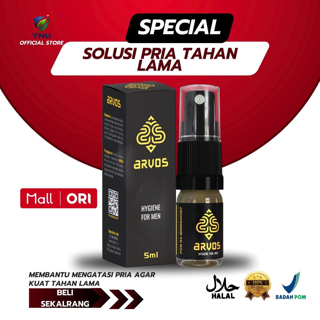 ARVOS SPRAY GOLD buat Tahan lama tanpa kebas BPOM kuat dan tahan lama original YN