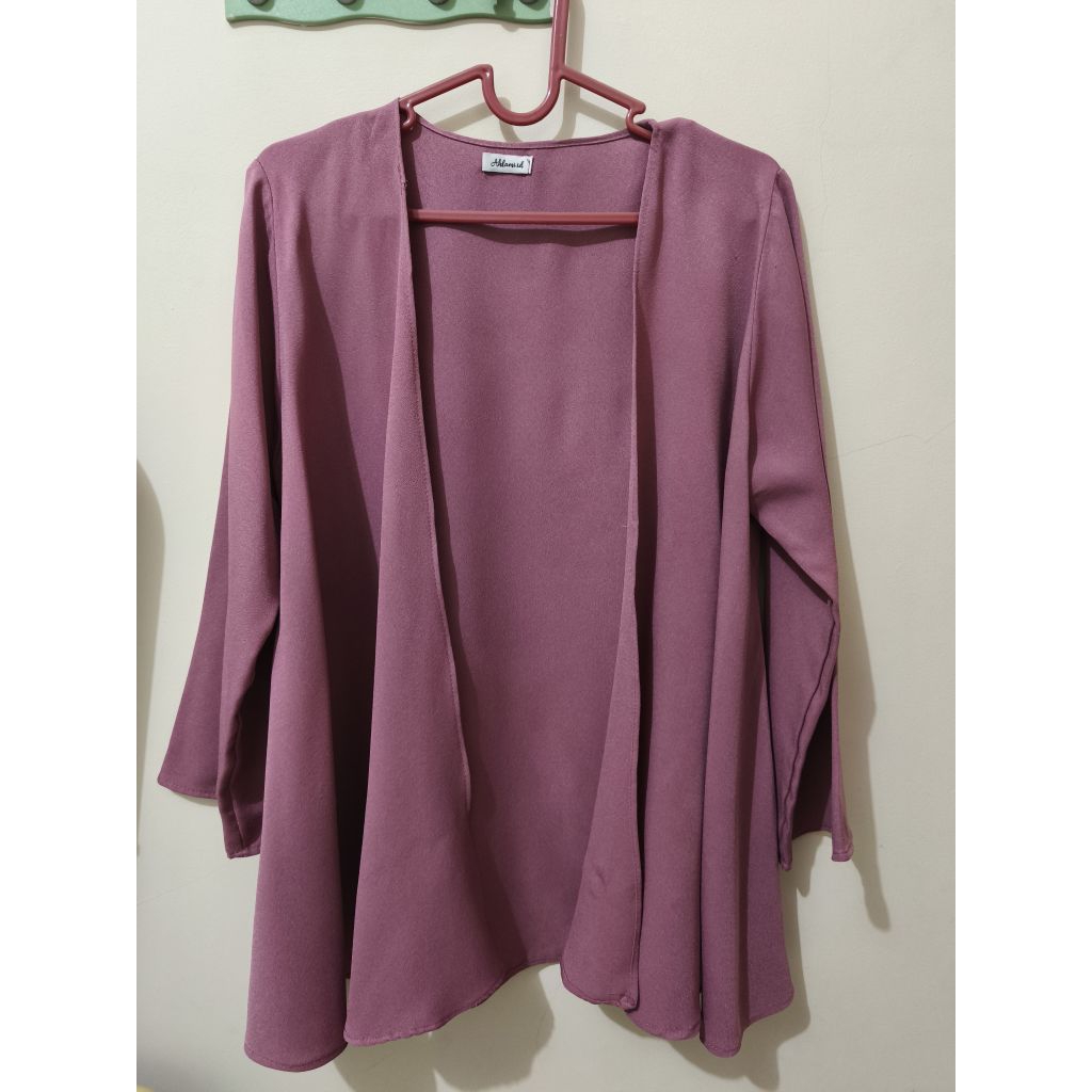 [Preloved] Outer Cardigan Wanita Warna Dusty Purple