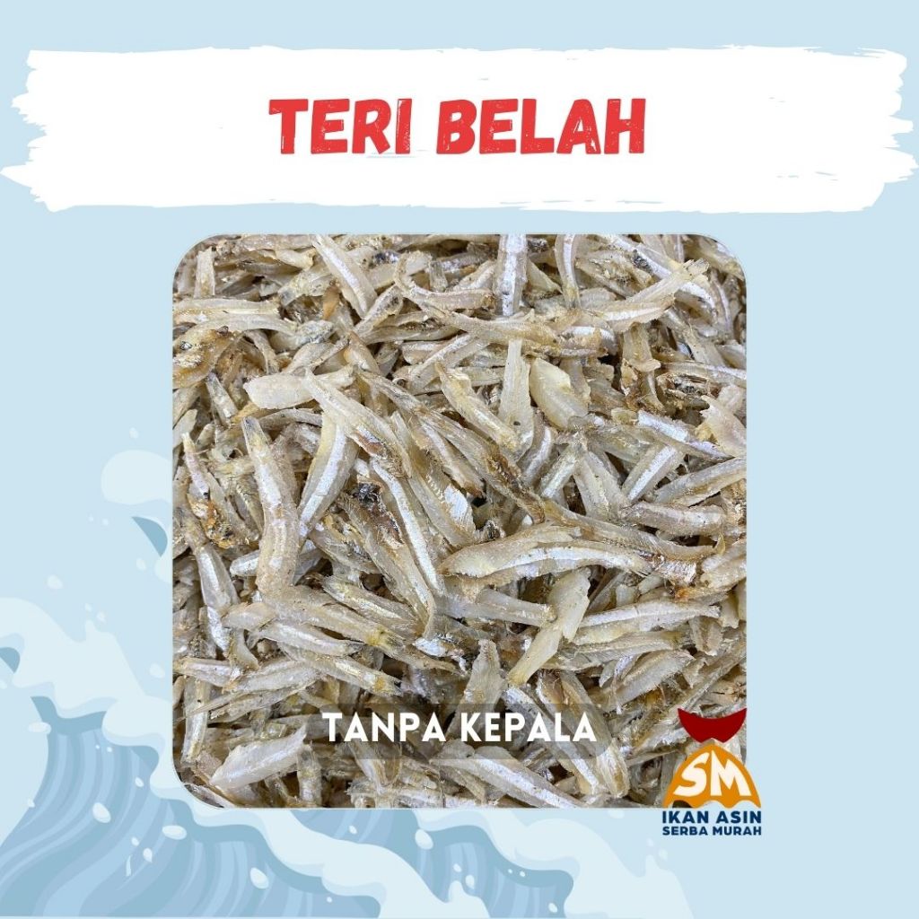 Teri Belah Super | Teri Jengki Belah Tanpa Kepala | Ikan Asin