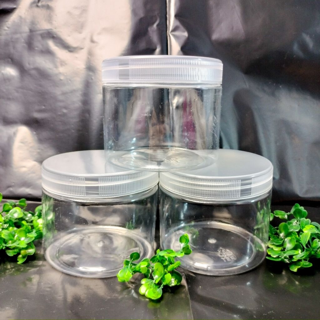 Toples Plastik Bening Jar Tabung 400ml SATUAN / Toples Plastik Bening Serbaguna Satuan / Toples Plas