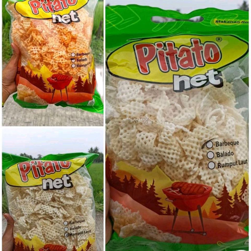 (1 Ball Isi 12 Pcs) Snack Makanan Ringan Taro Pitato Net 200 Gram