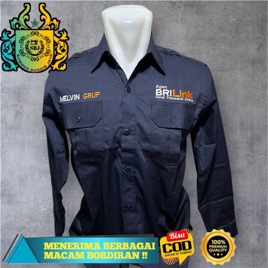 KEMEJA AGEN BRILINK KEMEJA BRILINK GRATIS BORDIR NAMA