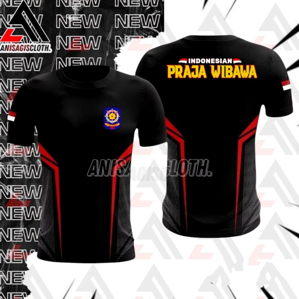 Kaos PRAJA WIBAWA || Jersey Olahraga Praja Wibawa new motif sablon