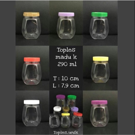 24pcs Toples madu kecil 290ml Toples kue Toples sambal Toples souvenir Toples serbaguna
