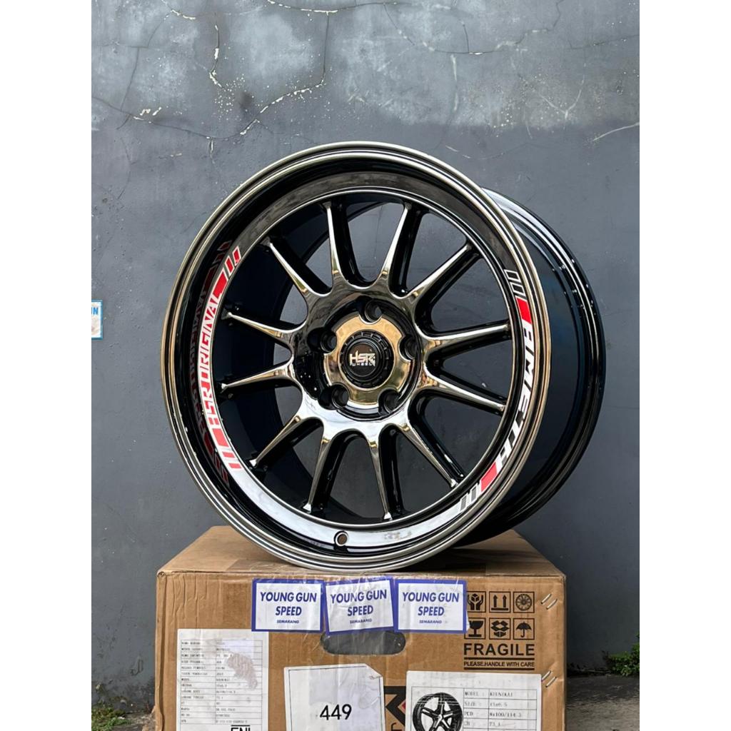 Velg Mobil HSR Ring 17 Ameth For Innova Zenik Reborn Venturer Terios Rush Pelek JDM R17 Black Chrome