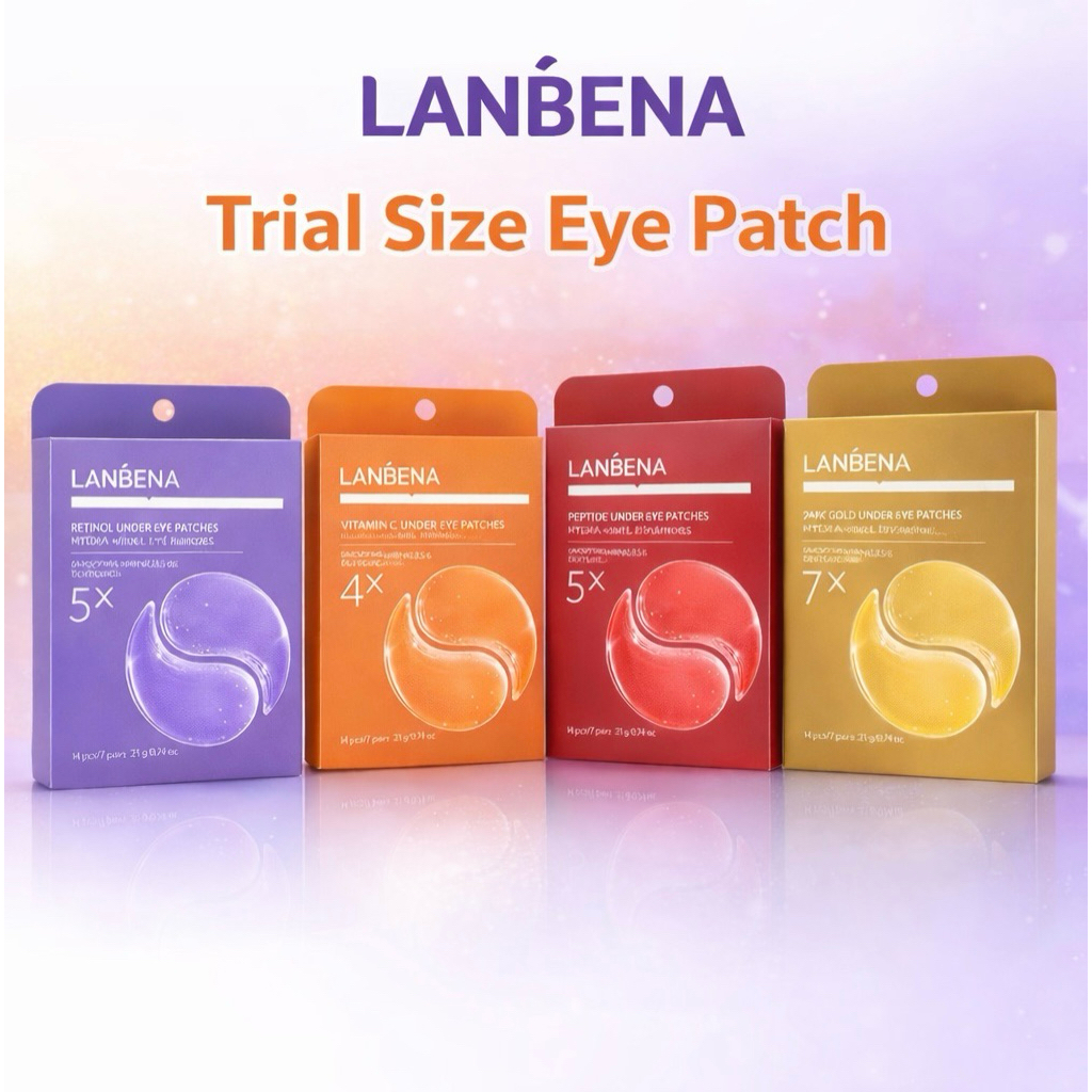 LANBENA EYE MASK - 1 Pair / 7 Pairs - Peptide | Vitamin C | Retinol | 24K Gold