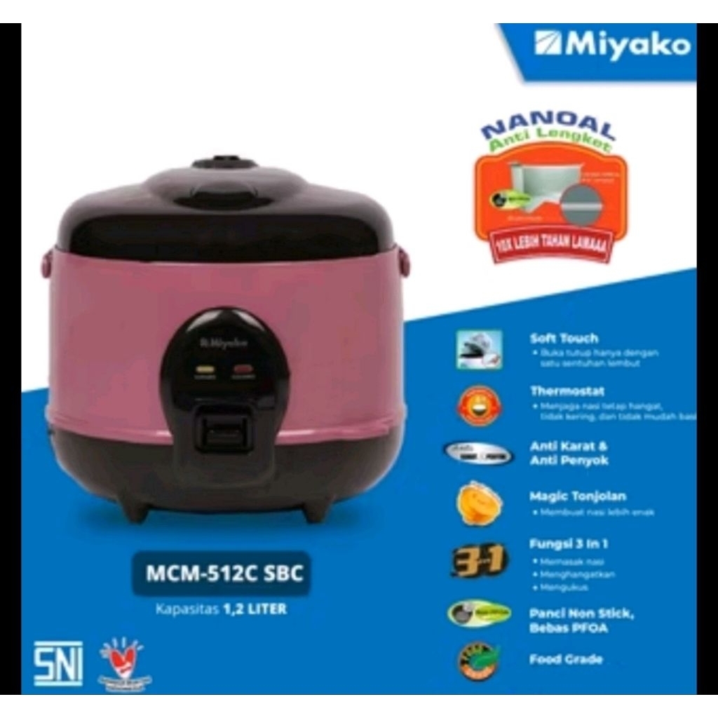 Magic Com Miyako Nanoal 1,2L