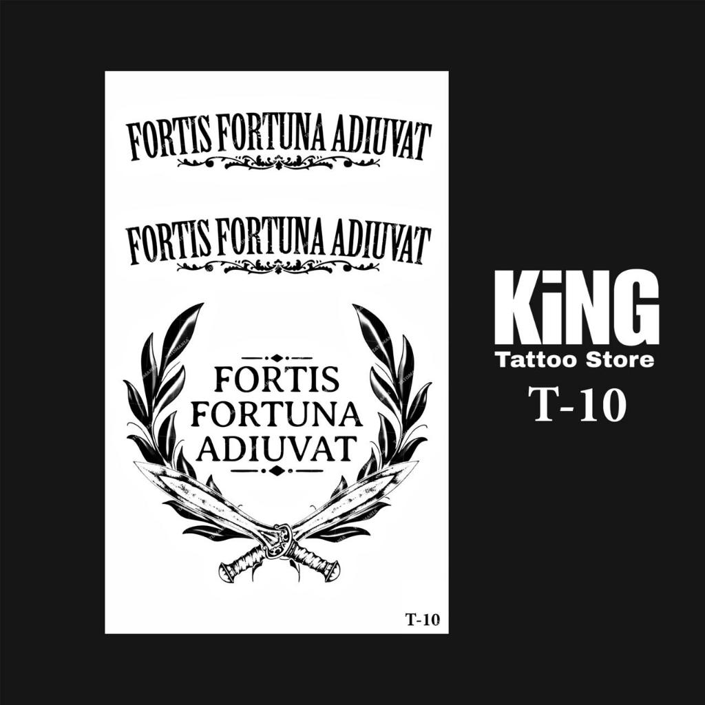 KINGTATO - Sticker tattoo temporary semi permanen anti air motif Tulisan 10