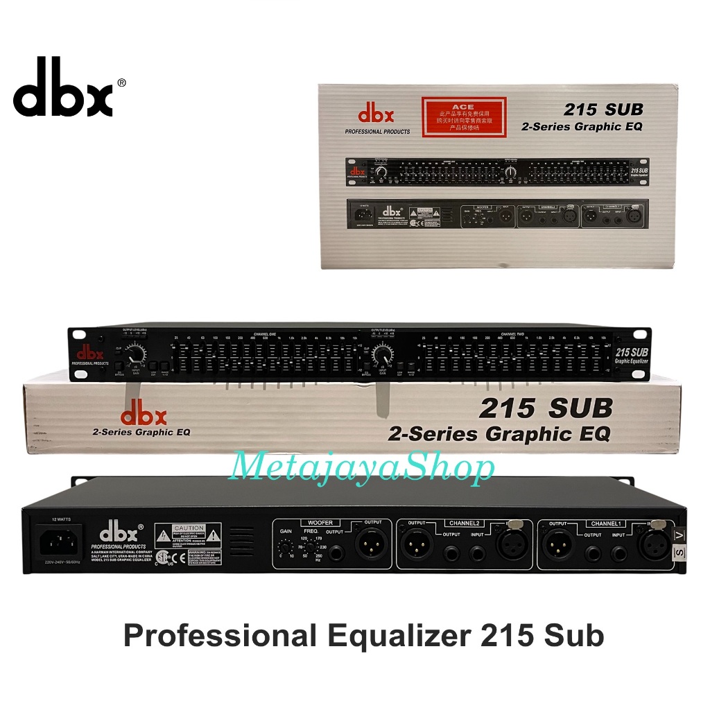 Equalizer dbx 215 SUB - 215SUB  - 215-SUB PLUS SUBWOOFER - Out Subwoofer