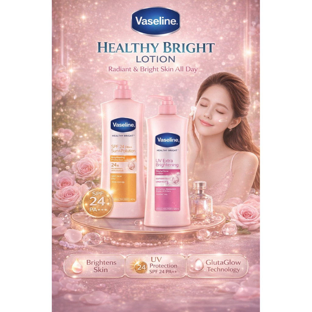 VASELINE  Healty Bright Pump Series Jumbo 400ml