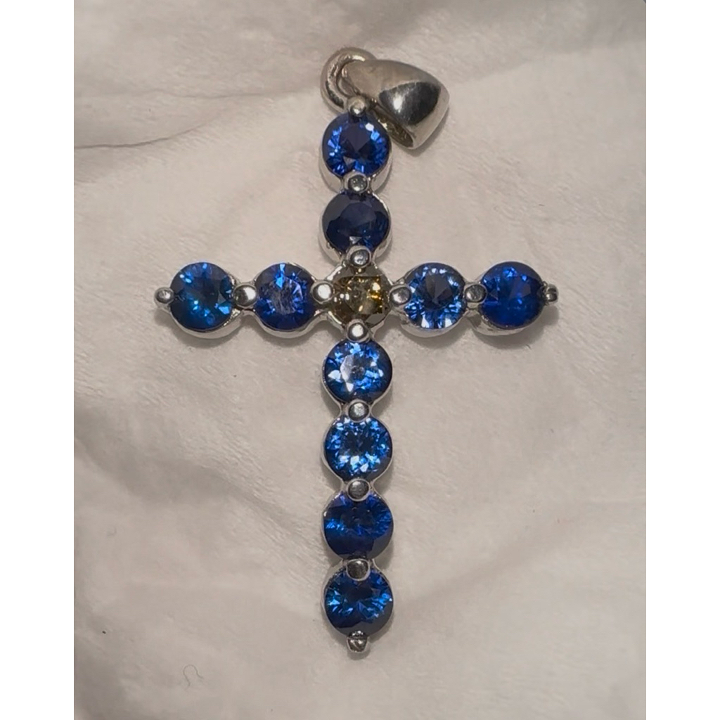 Natural Blue Sapphire dan Berlian ( cornflower Sapphire )