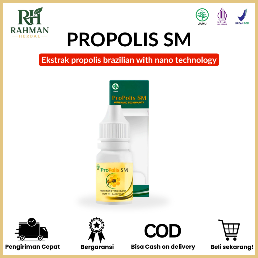 Obat Sariawan, Obat Amandel, Obat Herpes, Obat Jamur Lidah/Lidah Putih - Propolis Sm