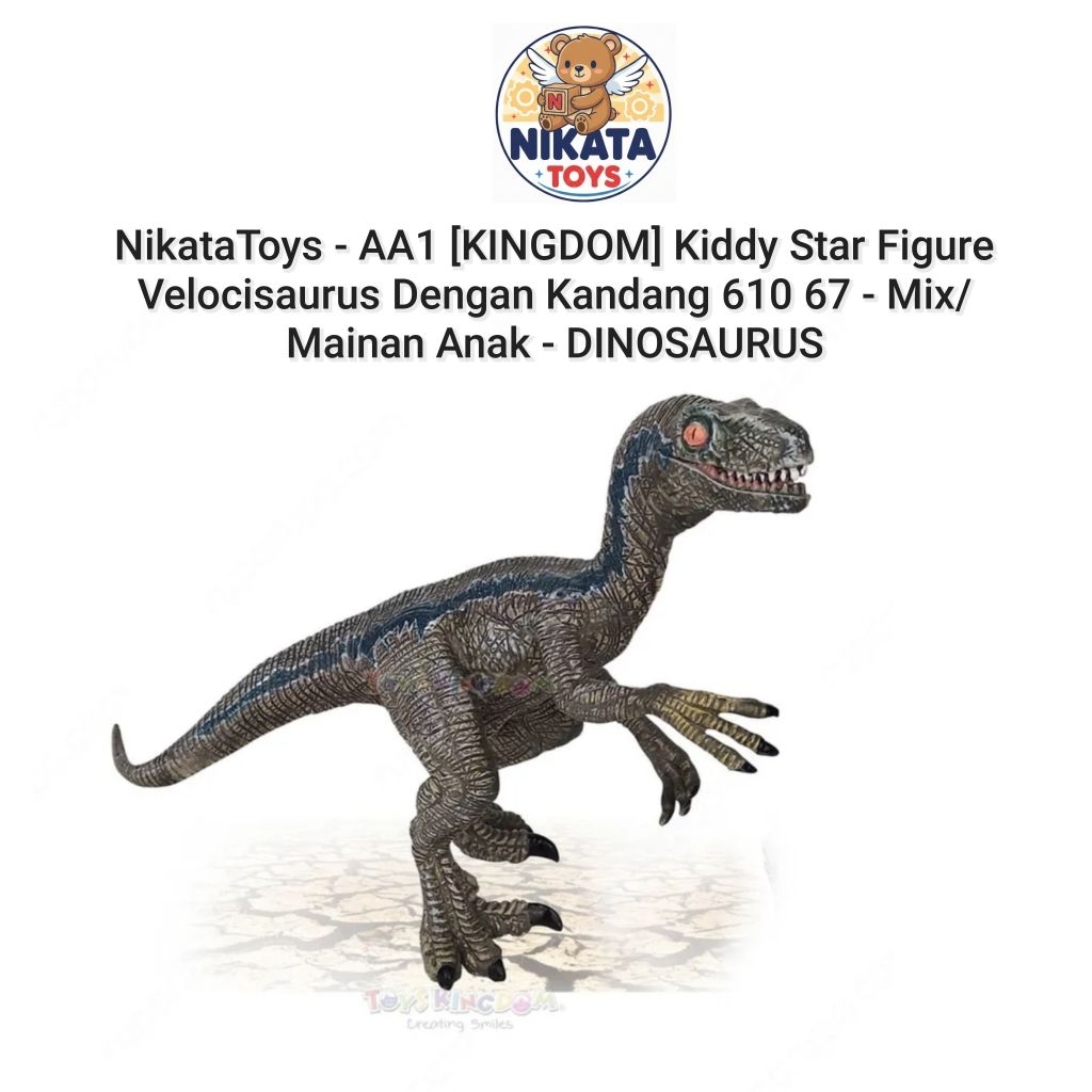 Nikata Toys - AA1 [KINGDOM] Kiddy Star Figure Velocisaurus Dengan Kandang 610 67 - Mix/Mainan Anak -