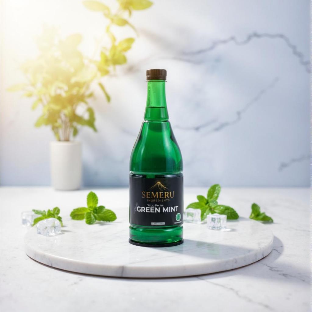 SEMERU Sirup - Sirup Green Mint 1.000 ml - Minuman Flavor Green  Mint