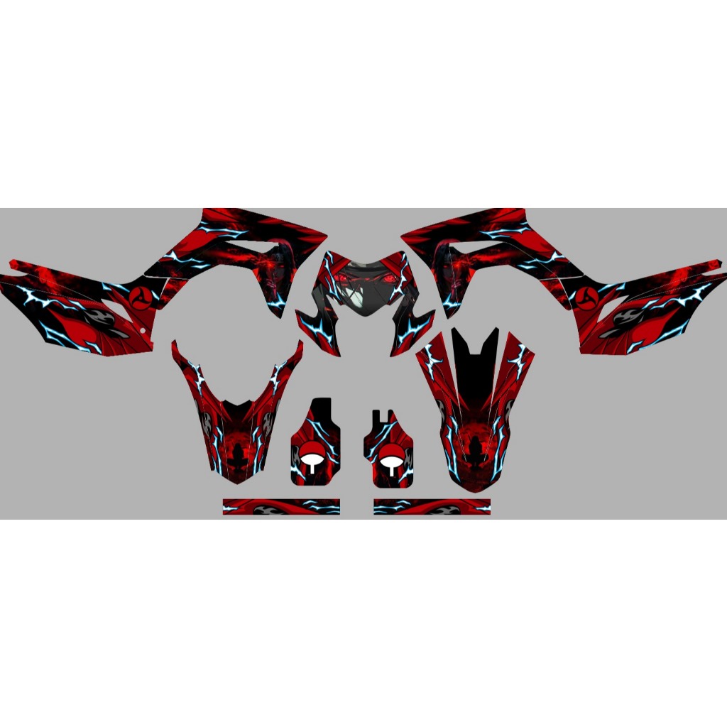 Decal Crf 150 l Hitam Merah Supermoto Keren