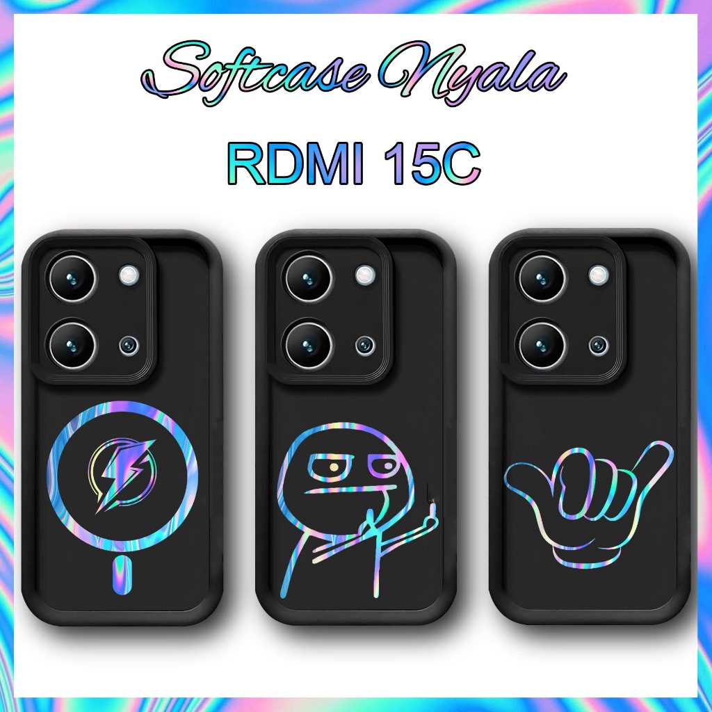 Softcase Nyala Redmi 15C - Casing Hp Redmi 15C - Case Redmi 15C - Softcase Pro Camera Redmi 15C - Sl
