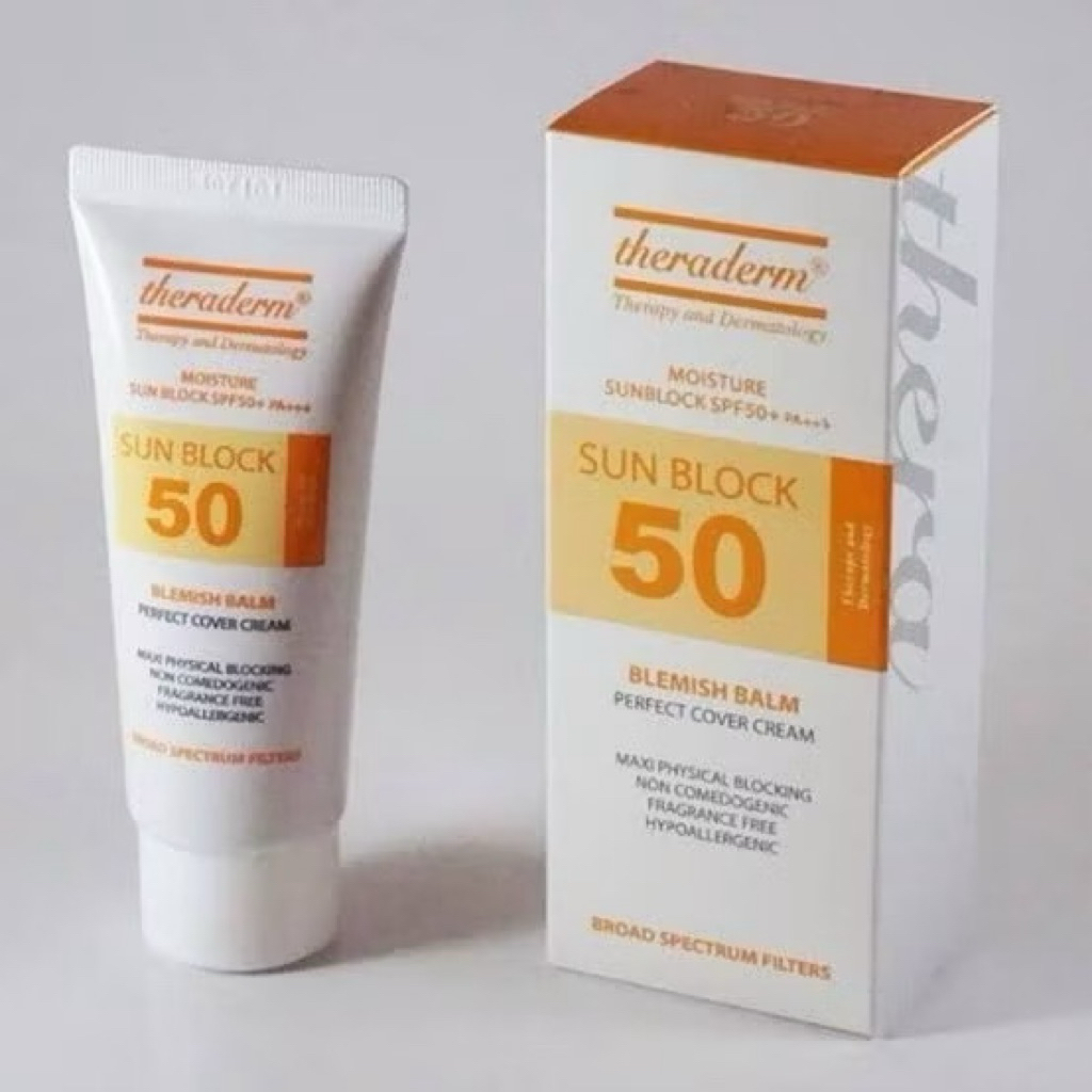 THERADERM MOISTURE SUNBLOCK SPF 50 PA+++ BLEMISH BALM UNTUK KULIT NORMAL / DRY 40gr