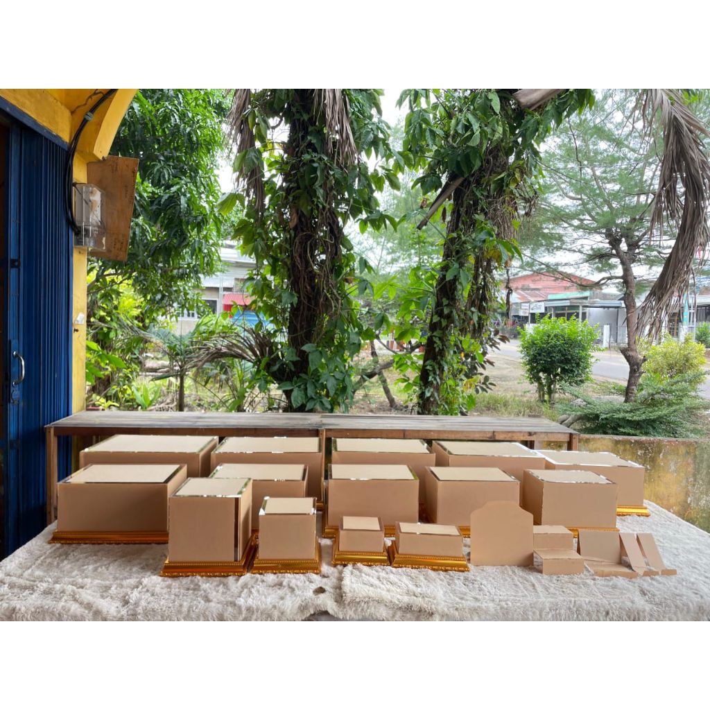 SET 20 FIBER 4 CM + TUTUP AKRILIK | BOX SESERAHAN PERNIKAHAN I KOTAK HANTARAN TERMURAH + PACKING KAY